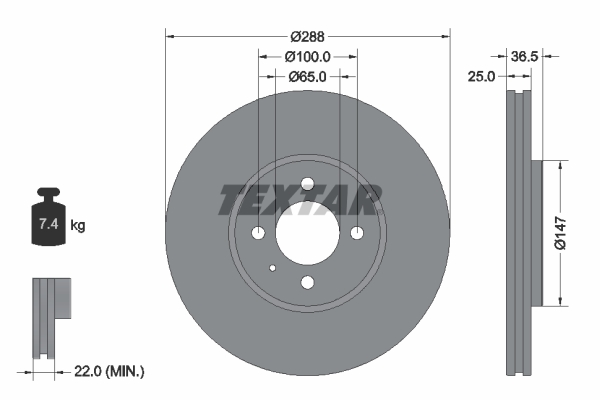 Textar Remschijven 92302303