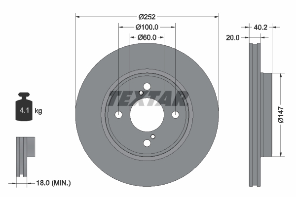 Textar Remschijven 92303703