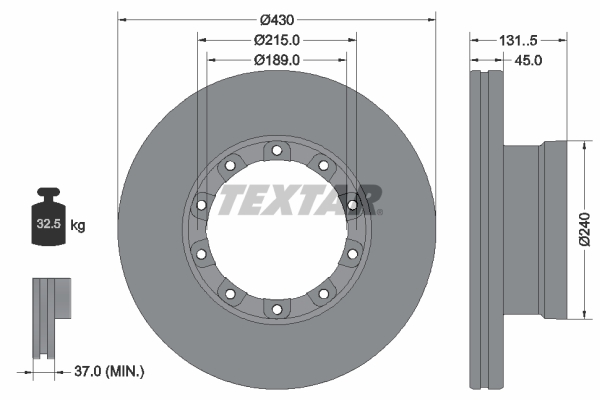 Textar Remschijven 93308700