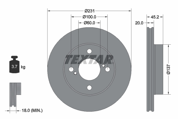 Textar Remschijven 92309403