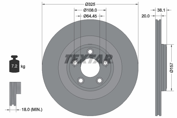 Textar Remschijven 92319905