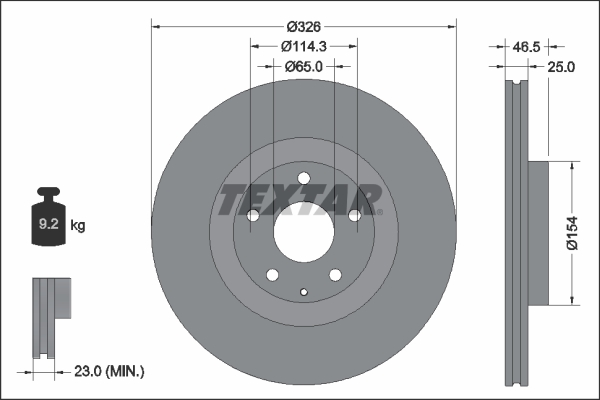 Textar Remschijven 92337603