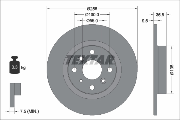 Textar Remschijven 92338203