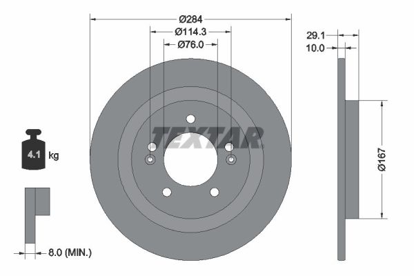 Textar Remschijf 92352503