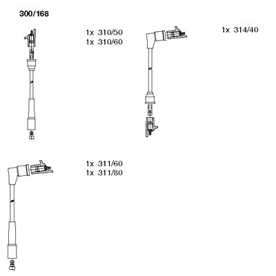 Bremi Bougiekabelset 300/168