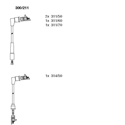 Bremi Bougiekabelset 300/211