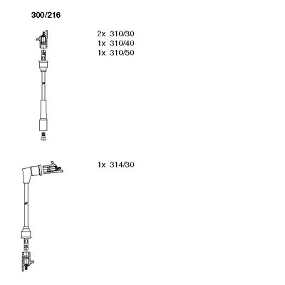 Bremi Bougiekabelset 300/216