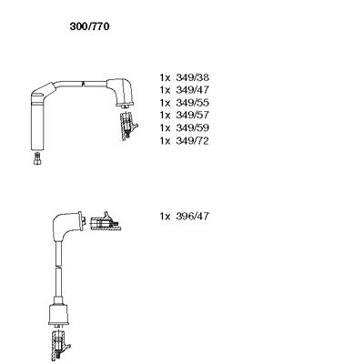 Bremi Bougiekabelset 300/770