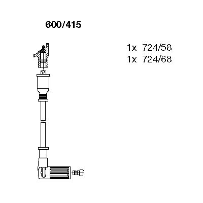 Bremi Bougiekabelset 600/415