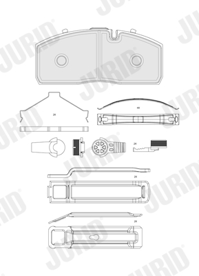 Jurid Remblokkenset, schijfrem 2941509560