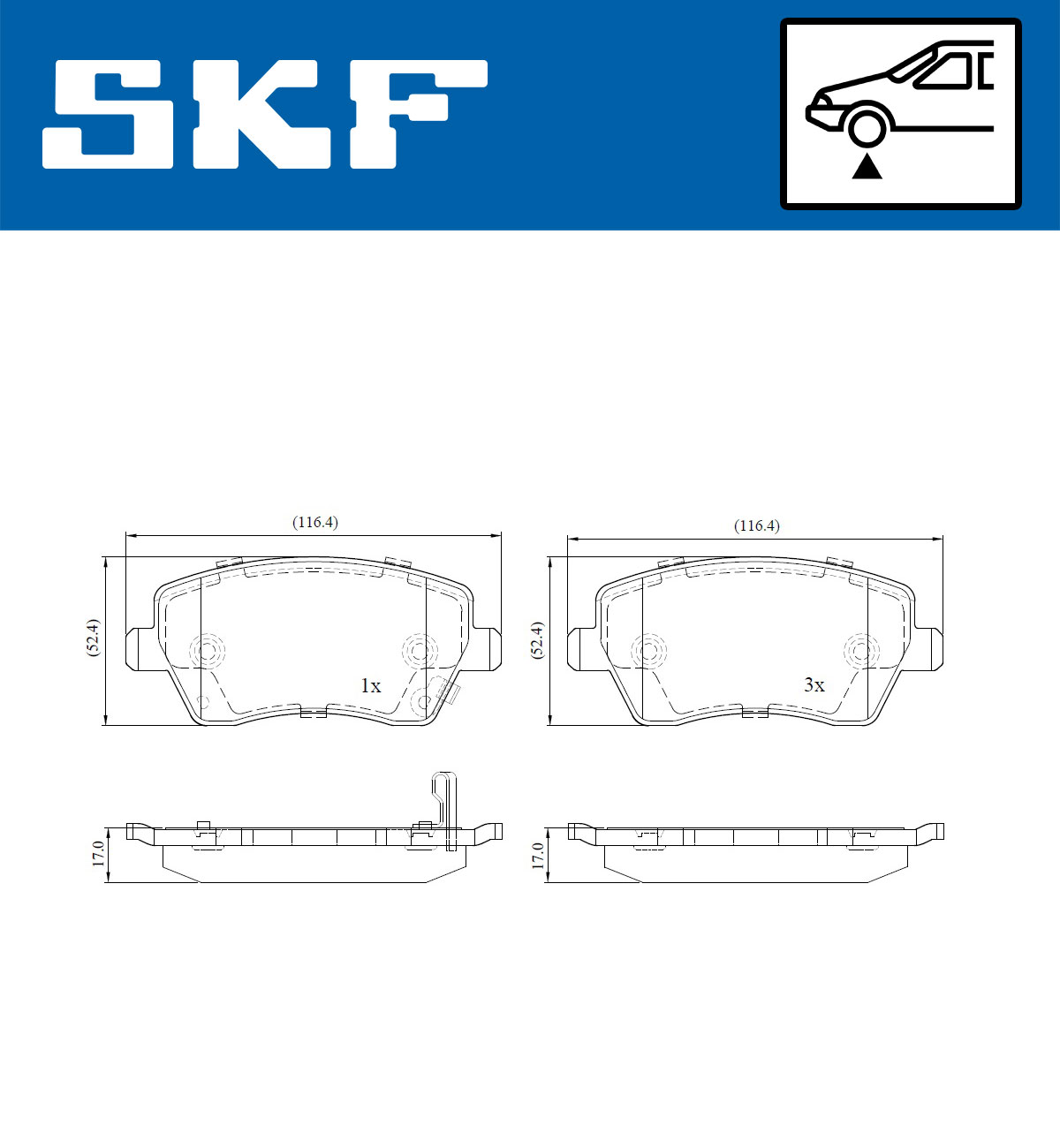 SKF Remblokset VKBP 80128 A