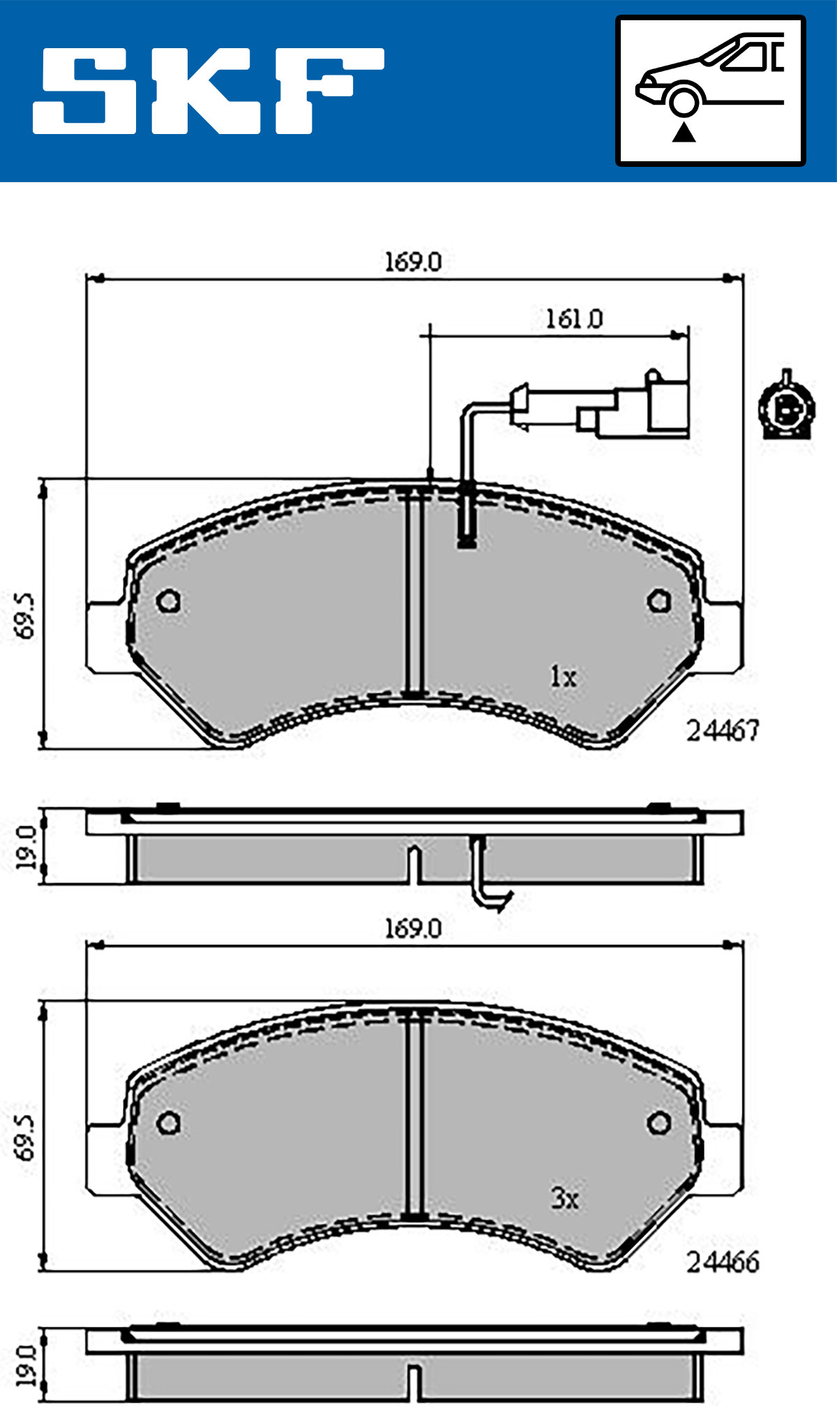 SKF Remblokset VKBP 80210 E