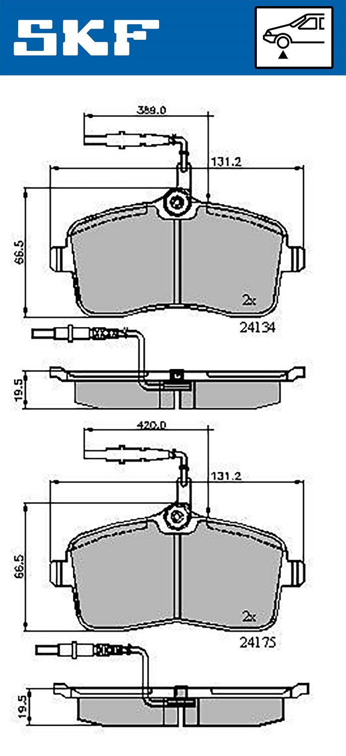 SKF Remblokset VKBP 80232 E