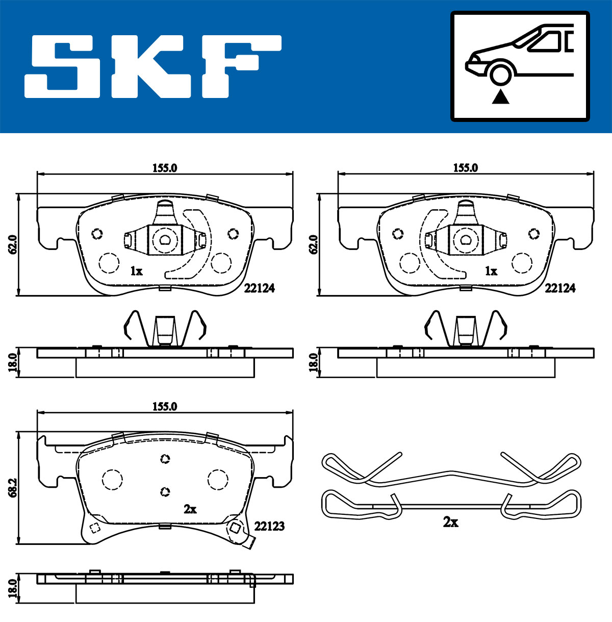 SKF Remblokset VKBP 80301 A