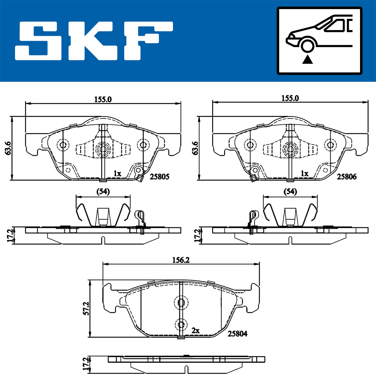 SKF Remblokset VKBP 80320 A