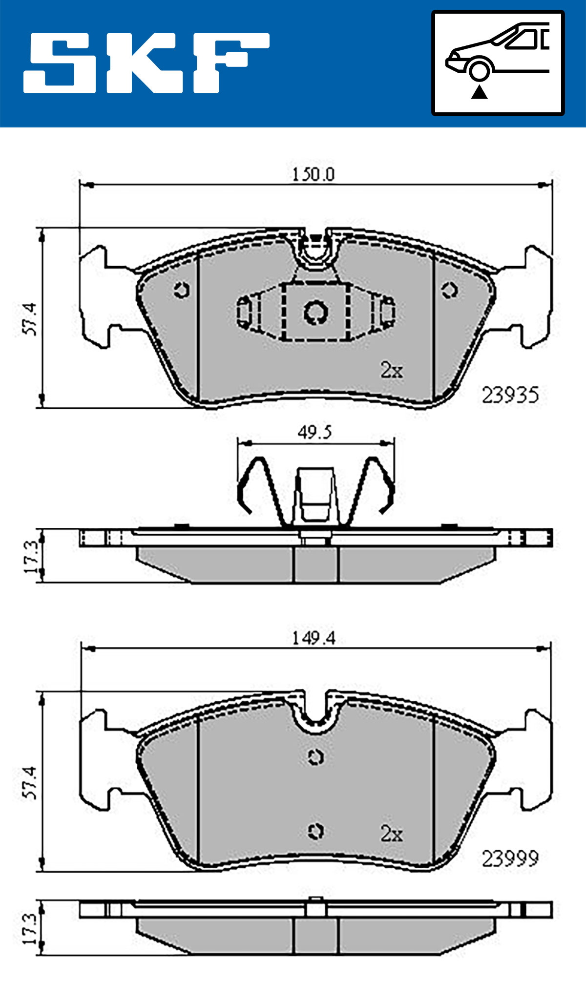 SKF Remblokset VKBP 80399