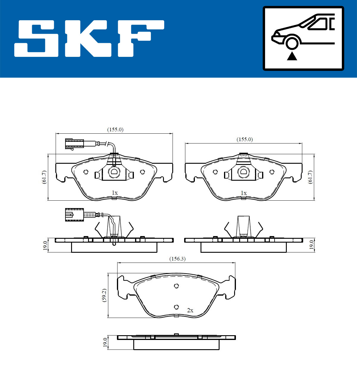 SKF Remblokset VKBP 80438 E