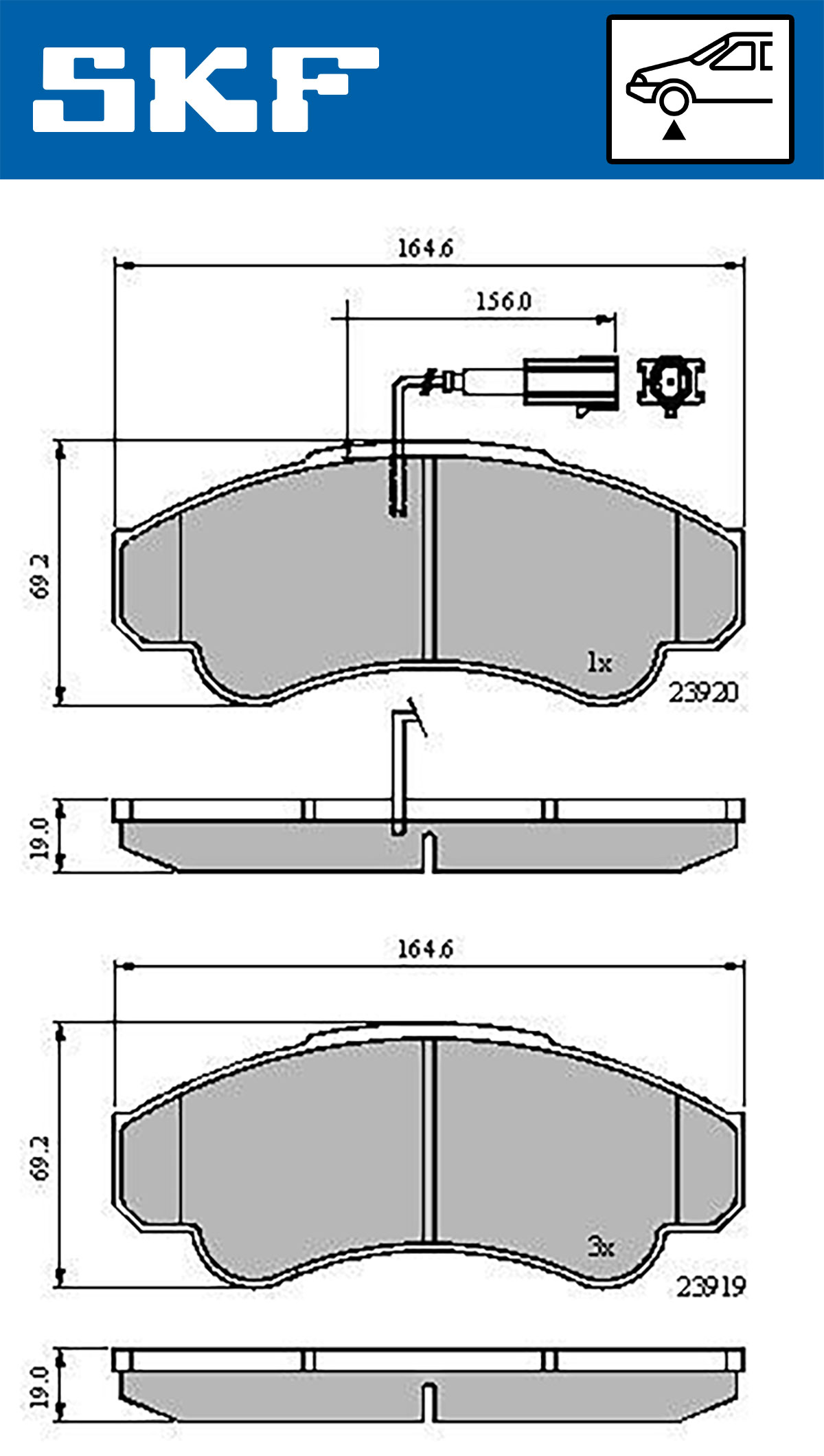 SKF Remblokset VKBP 80441 E