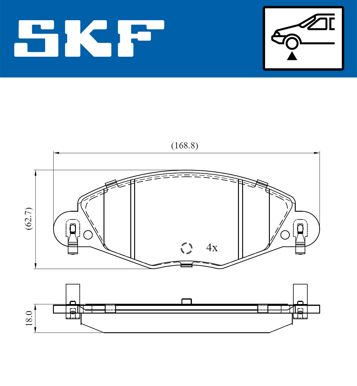 SKF Remblokset VKBP 80447 E