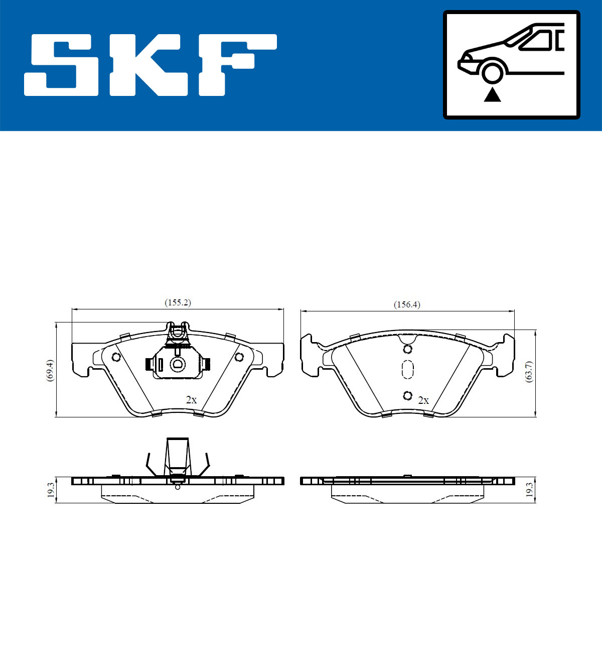 SKF Remblokset VKBP 80474