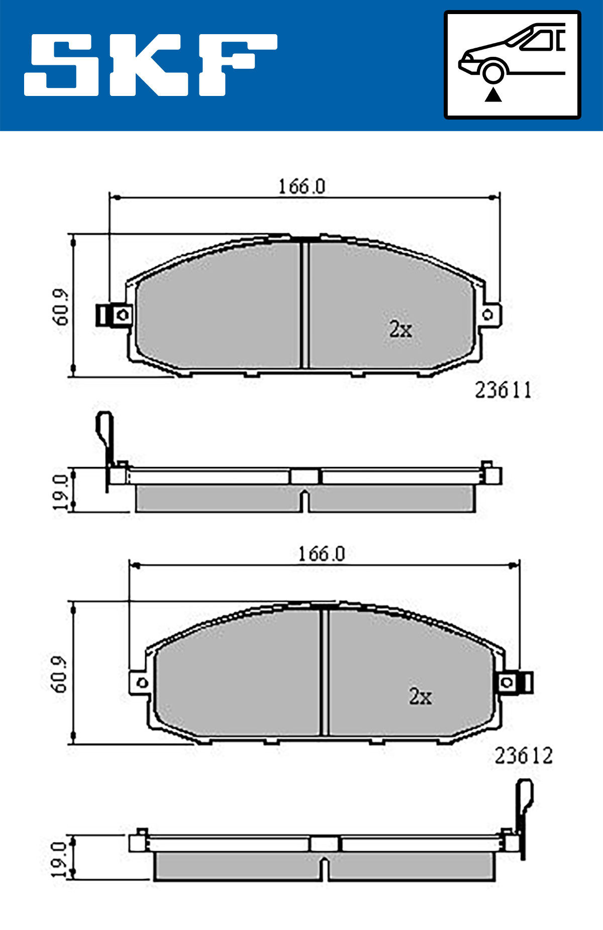 SKF Remblokset VKBP 80509 A