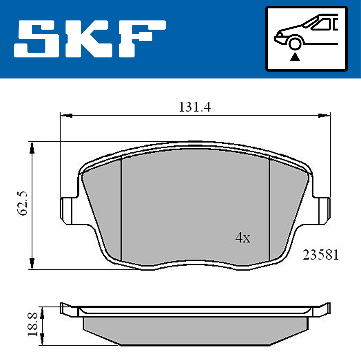 SKF Remblokset VKBP 80517