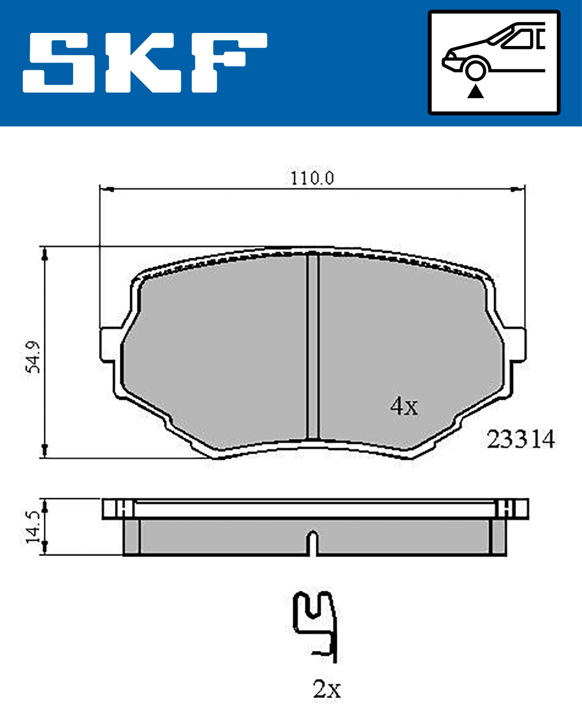 SKF Remblokset VKBP 80531 A