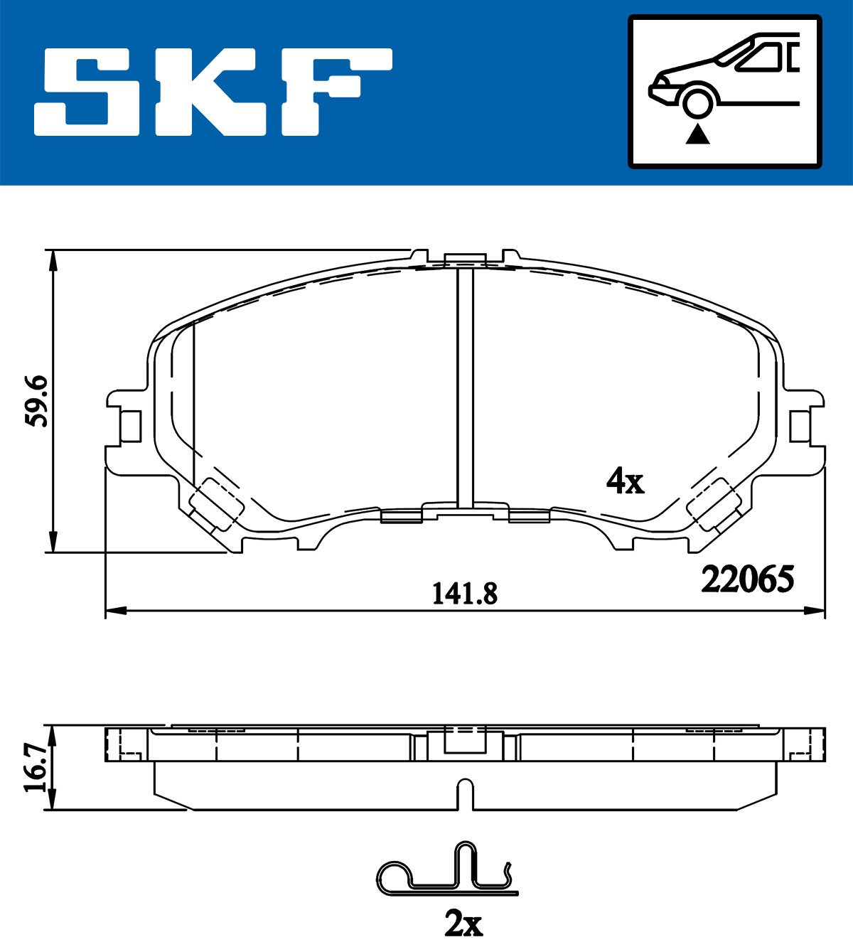 SKF Remblokset VKBP 80557 A