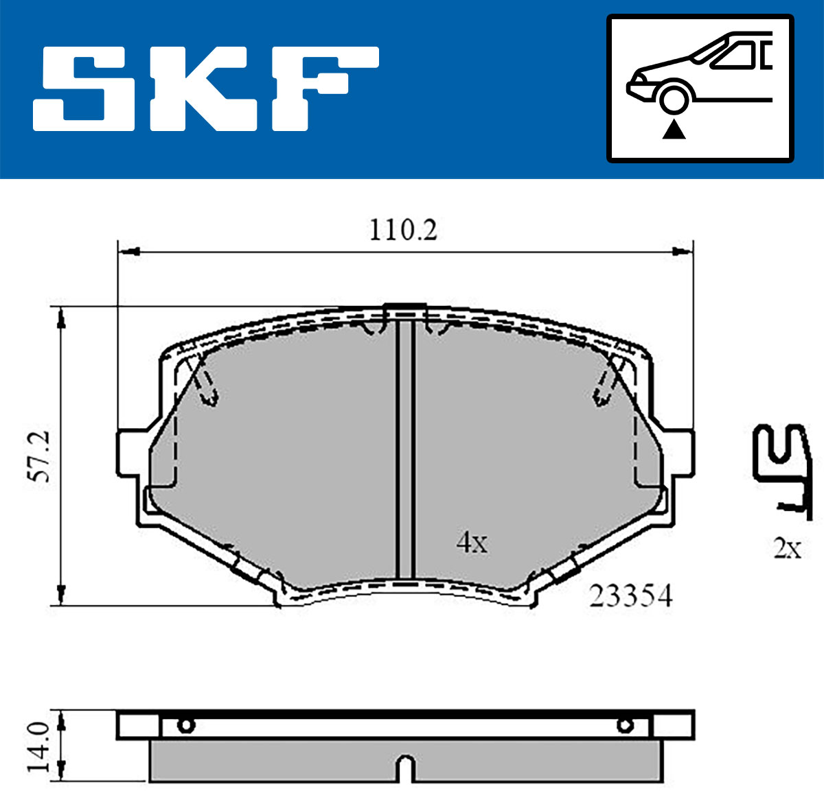 SKF Remblokset VKBP 80564 A