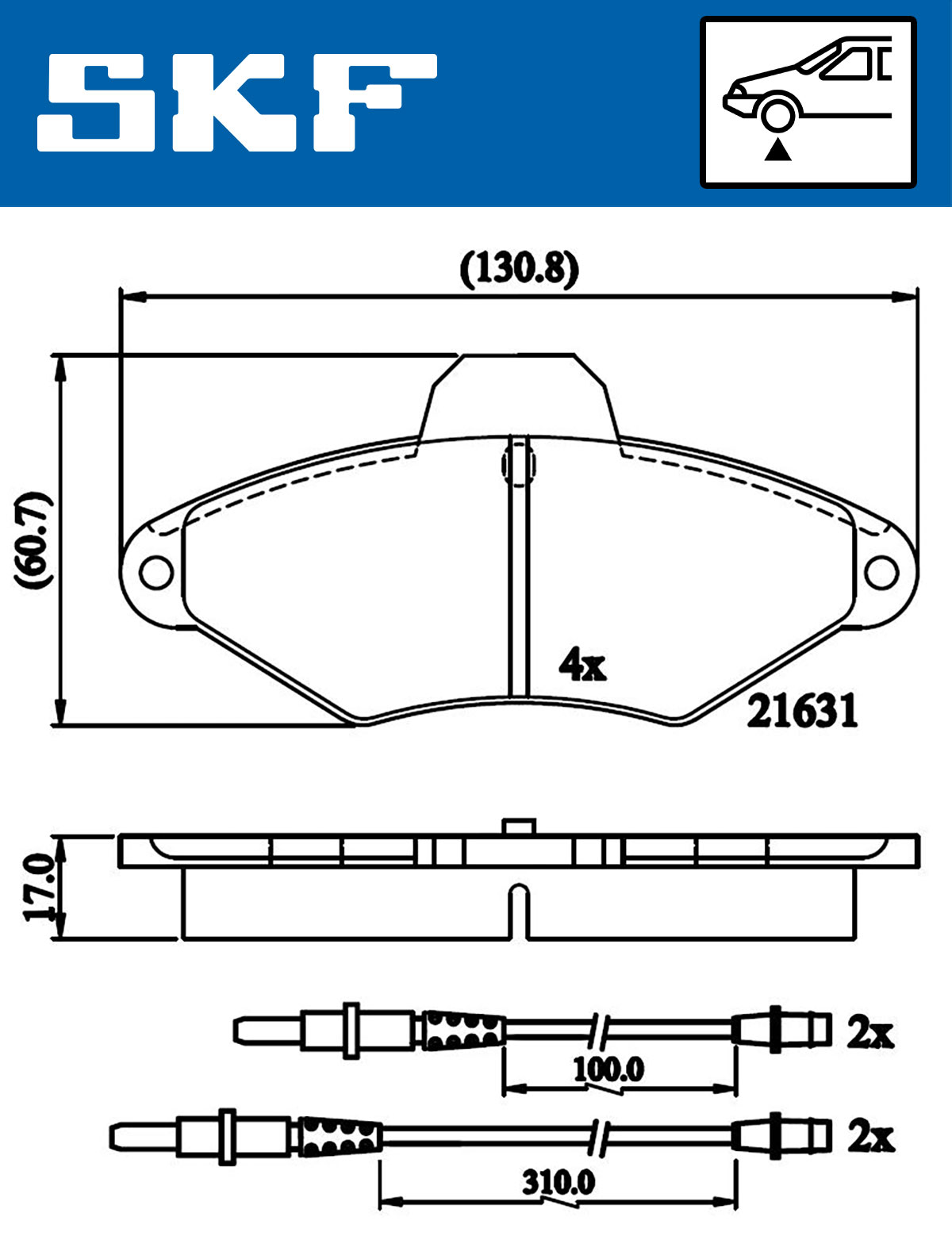 SKF Remblokset VKBP 80601 E