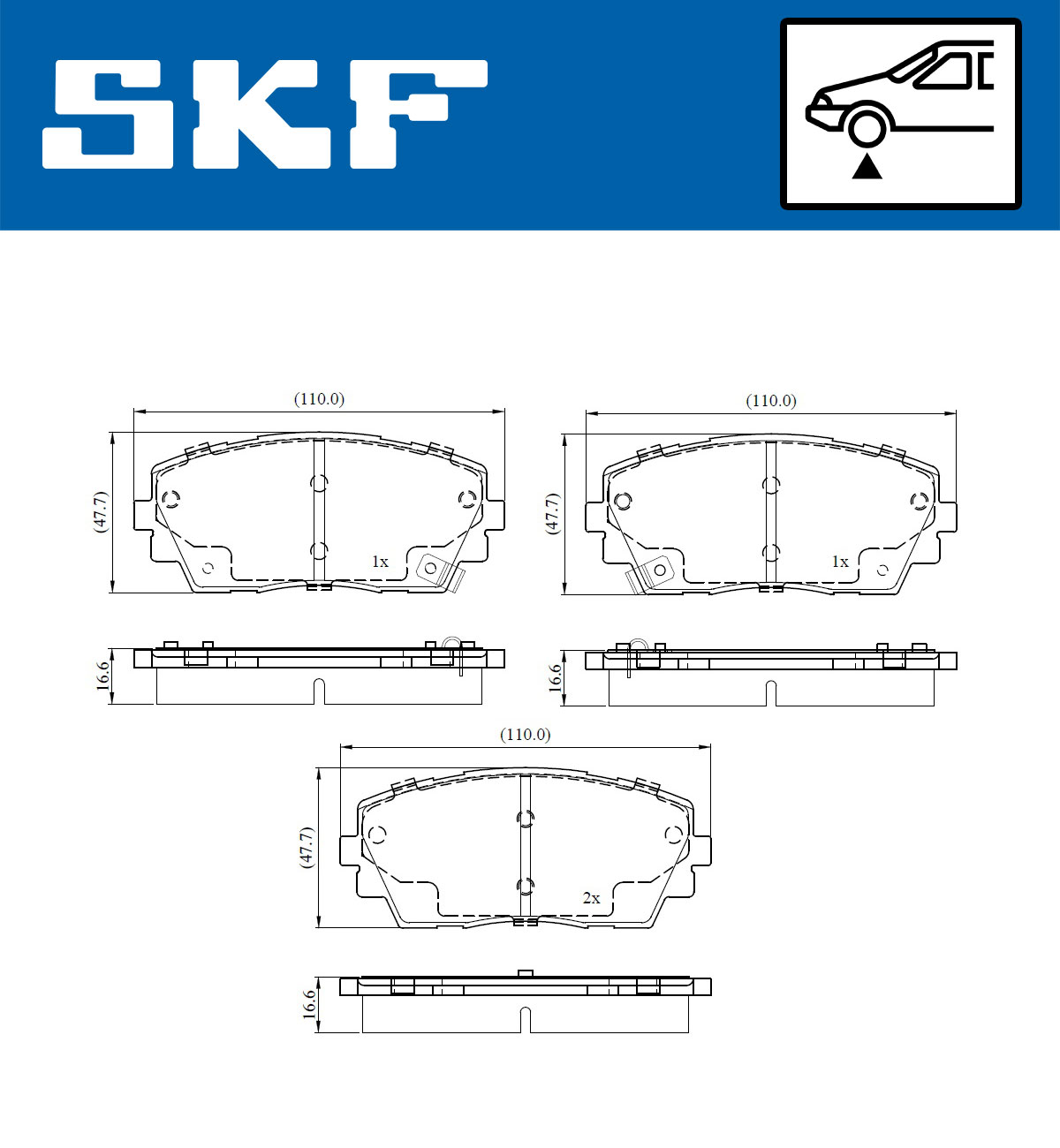 SKF Remblokset VKBP 80841 A