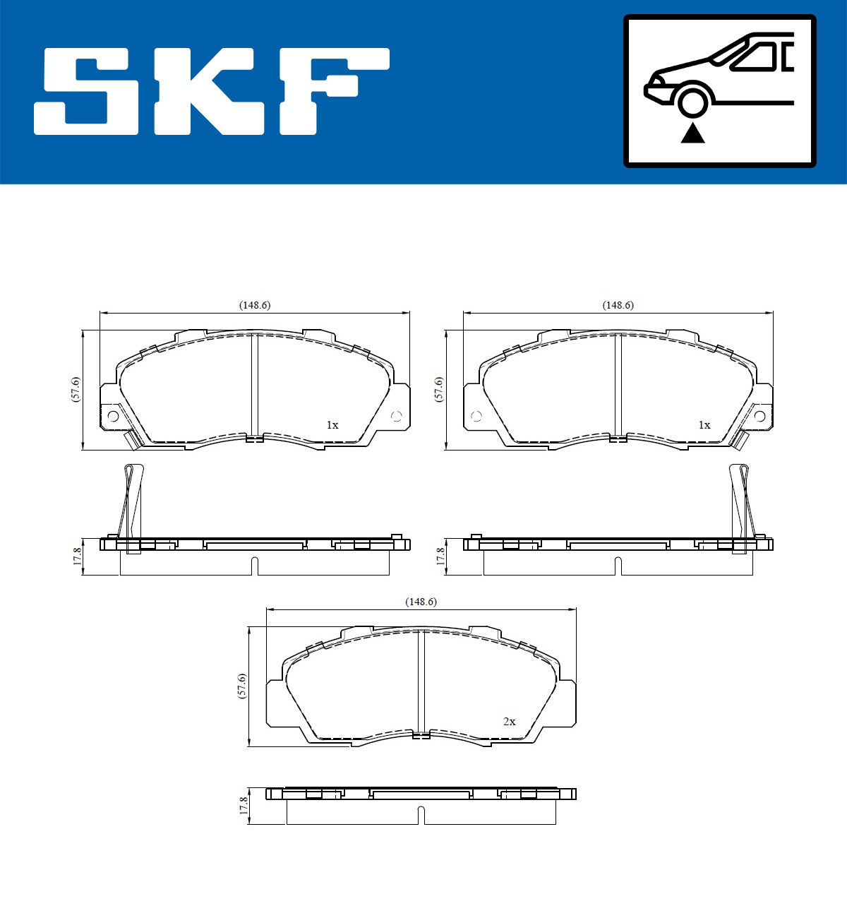 SKF Remblokset VKBP 80885 A