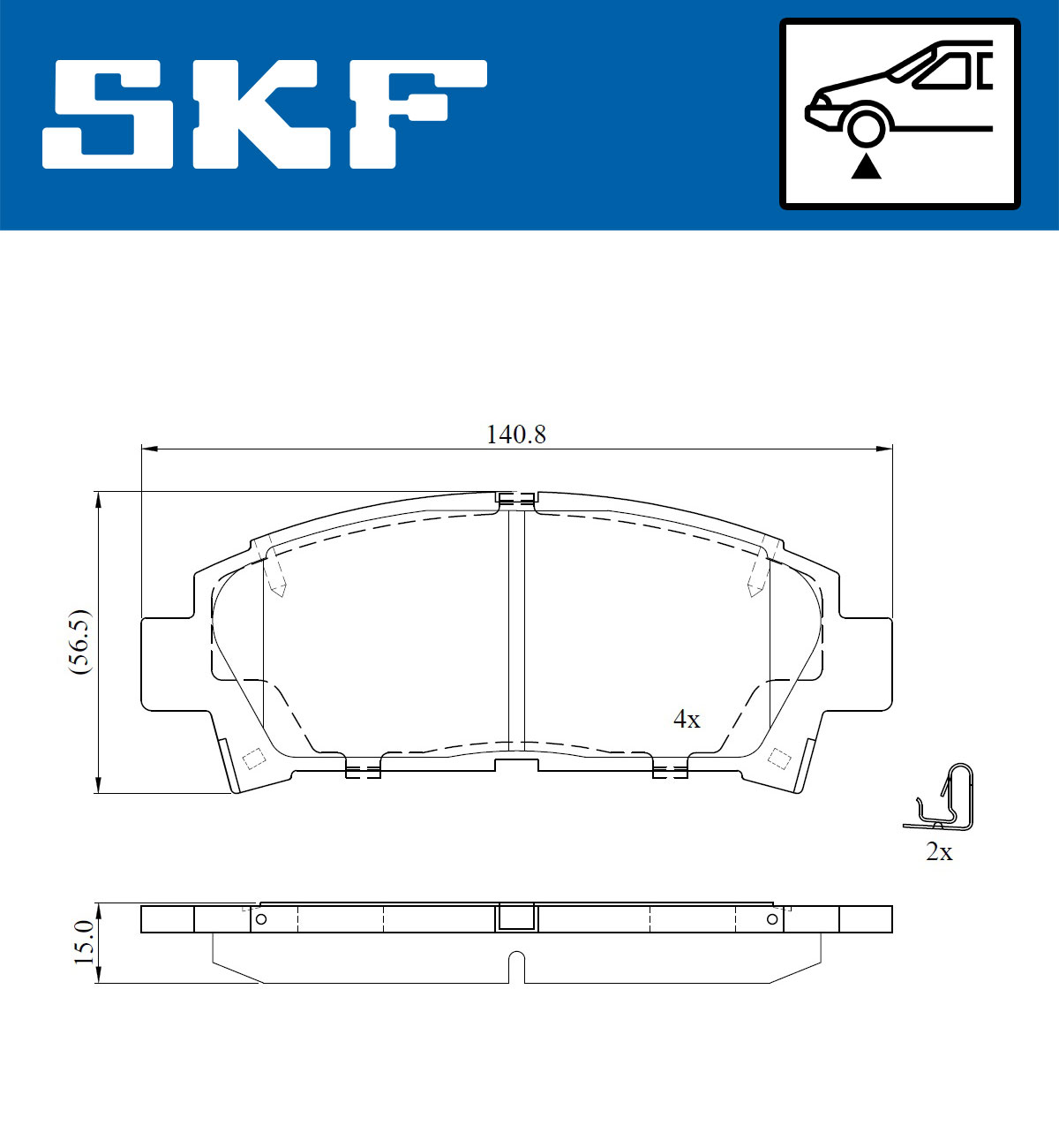 SKF Remblokset VKBP 80891 A