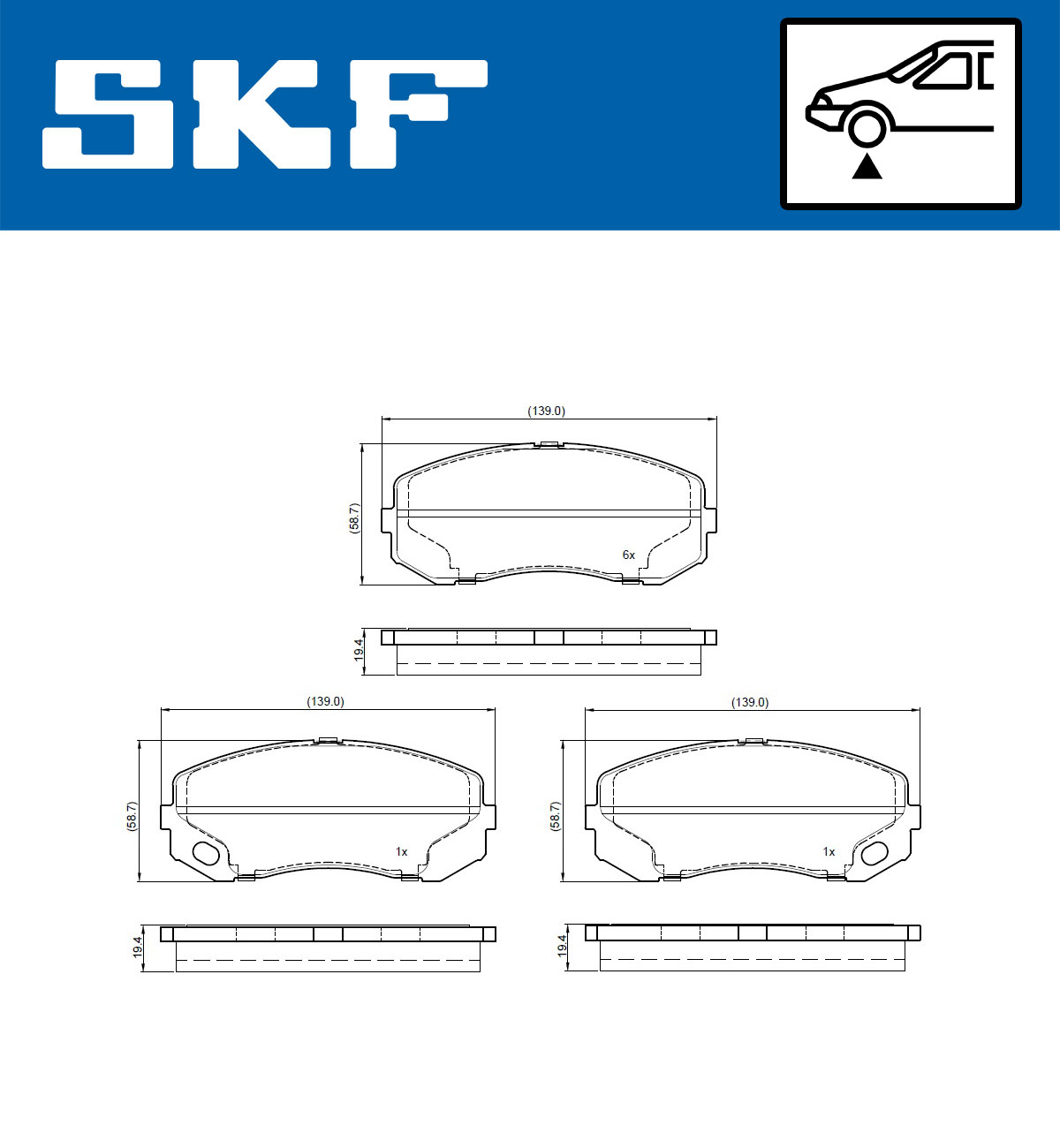 SKF Remblokset VKBP 81008