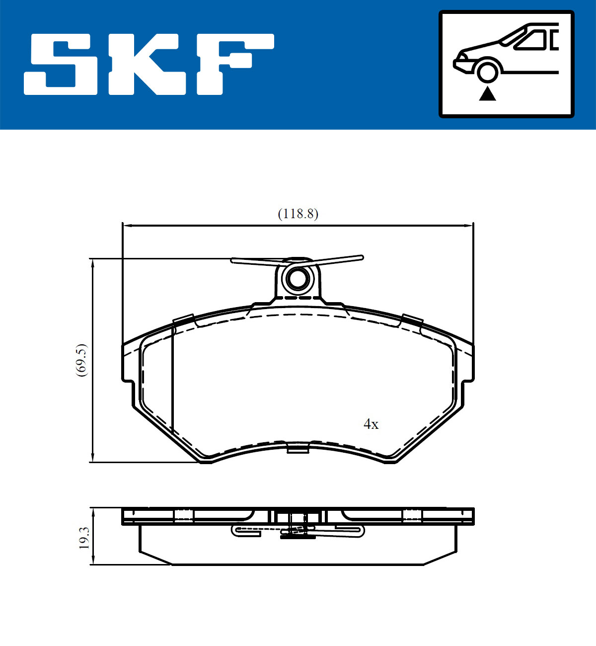 SKF Remblokset VKBP 81011