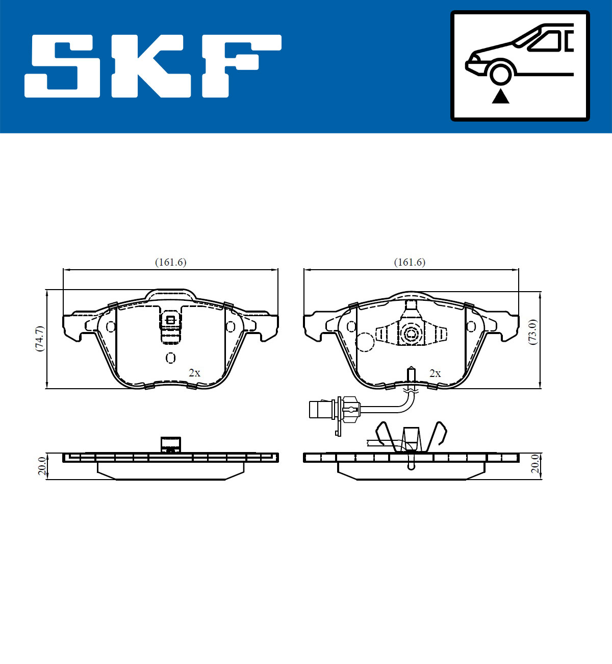 SKF Remblokset VKBP 81035 E