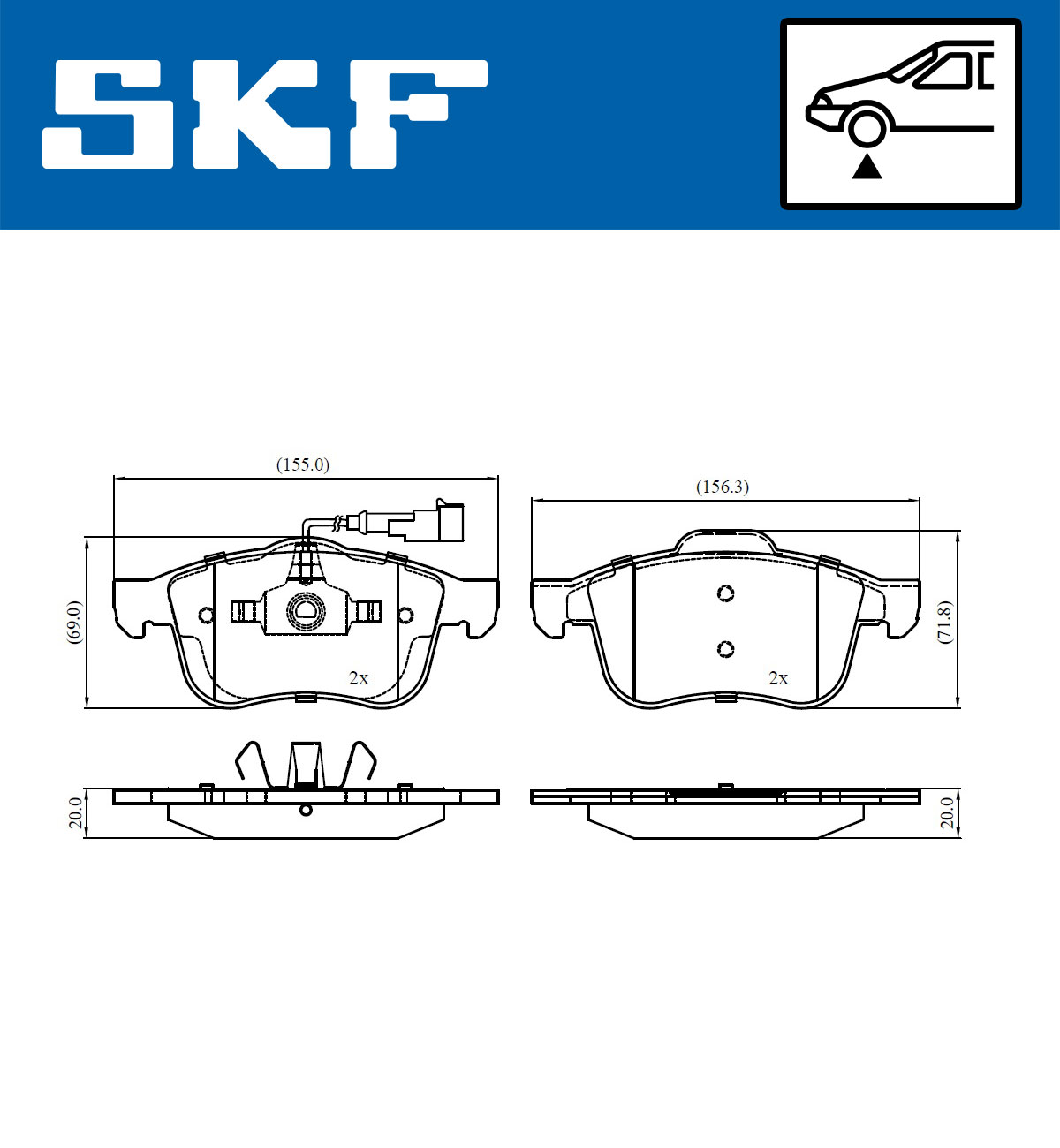 SKF Remblokset VKBP 81043 E