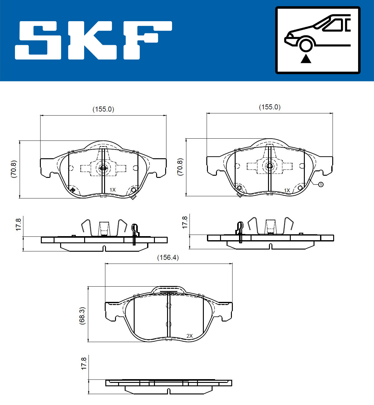 SKF Remblokset VKBP 81086 A