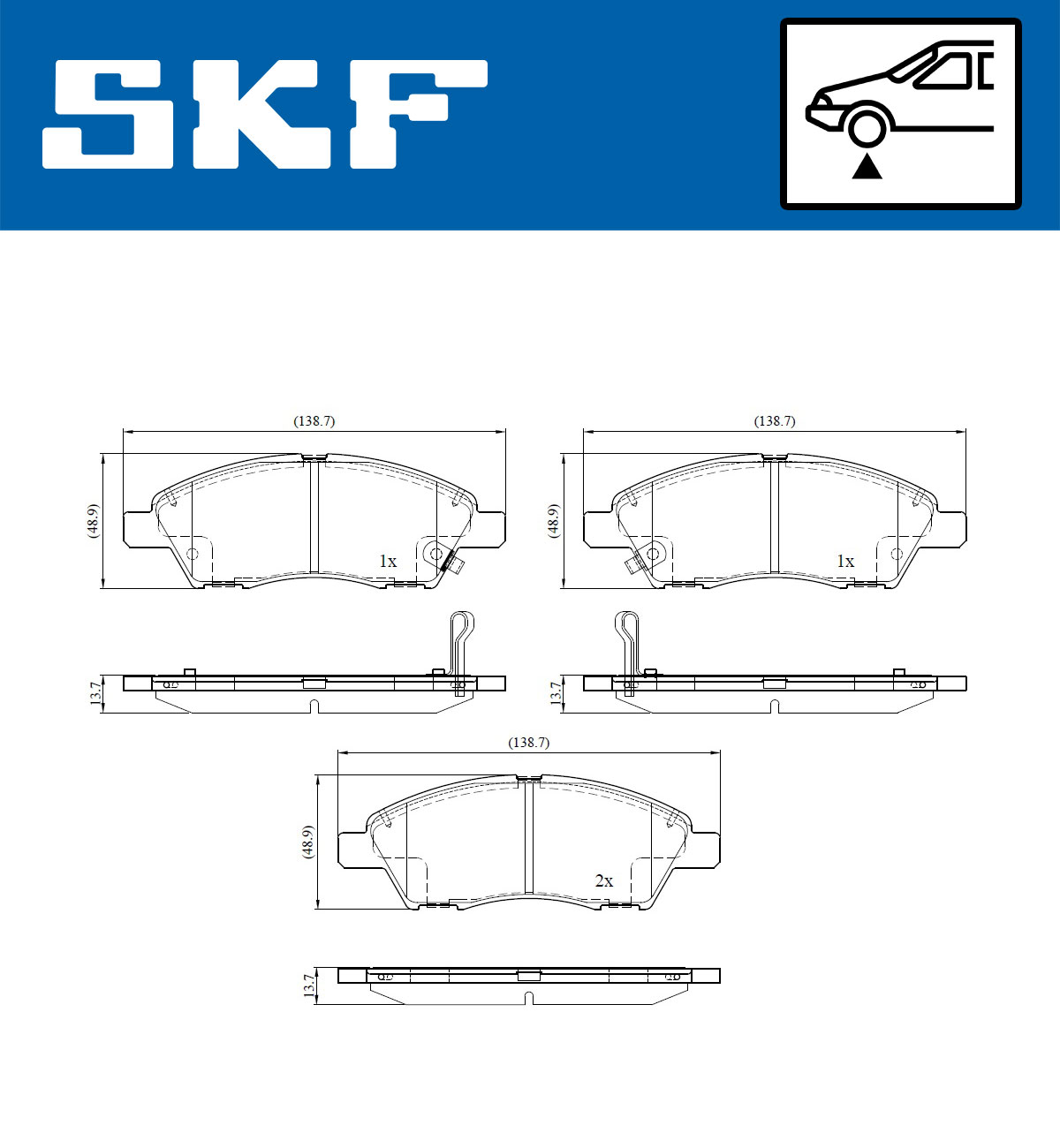 SKF Remblokset VKBP 81102 A