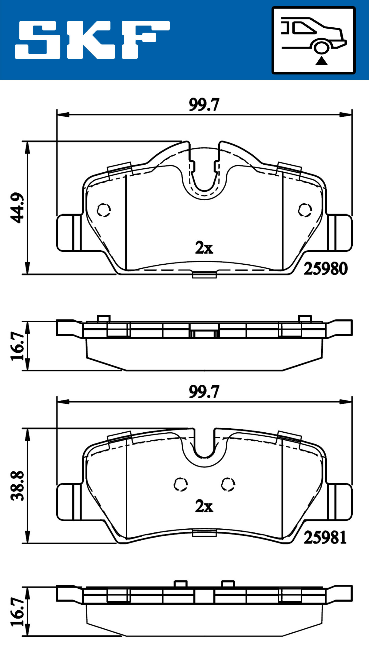 SKF Remblokset VKBP 90124