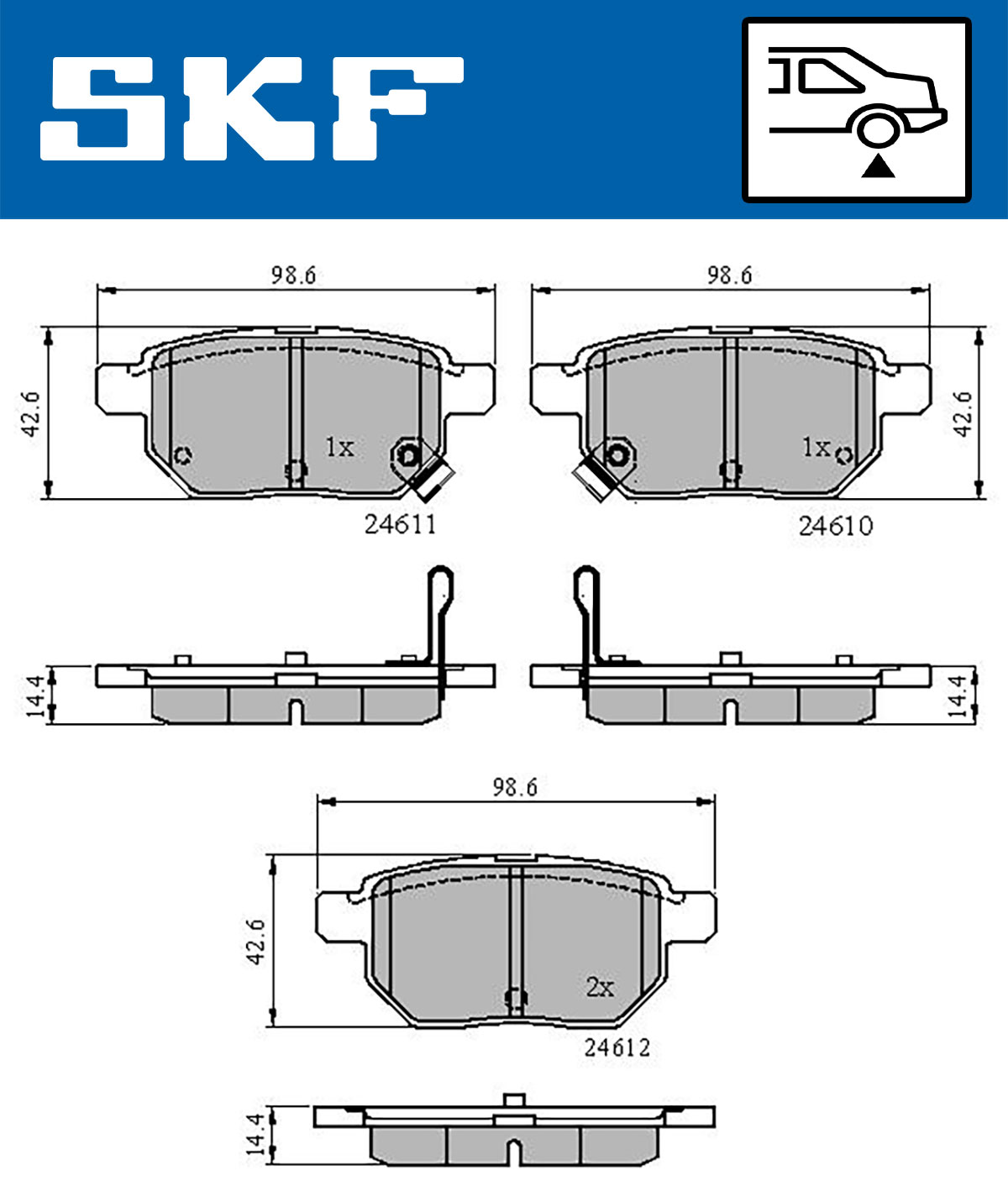 SKF Remblokset VKBP 90282 A