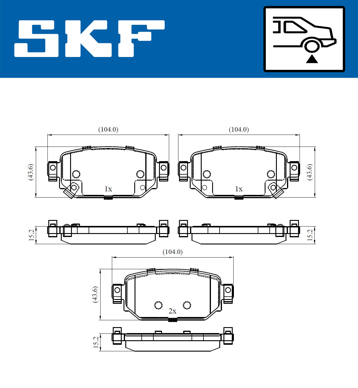 SKF Remblokset VKBP 90499 A