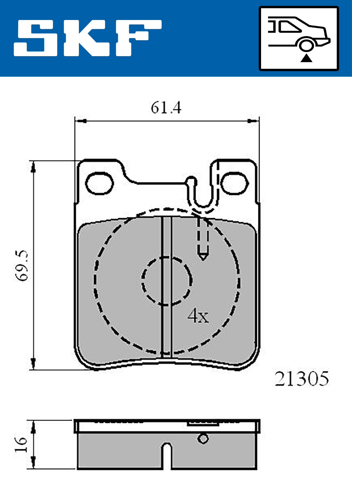 SKF Remblokset VKBP 90502