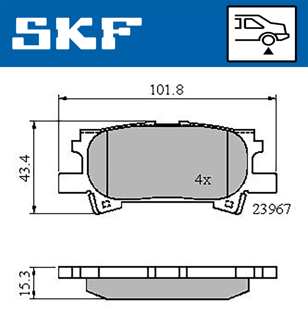 SKF Remblokset VKBP 90615