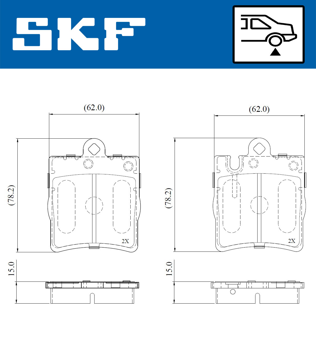 SKF Remblokset VKBP 90744