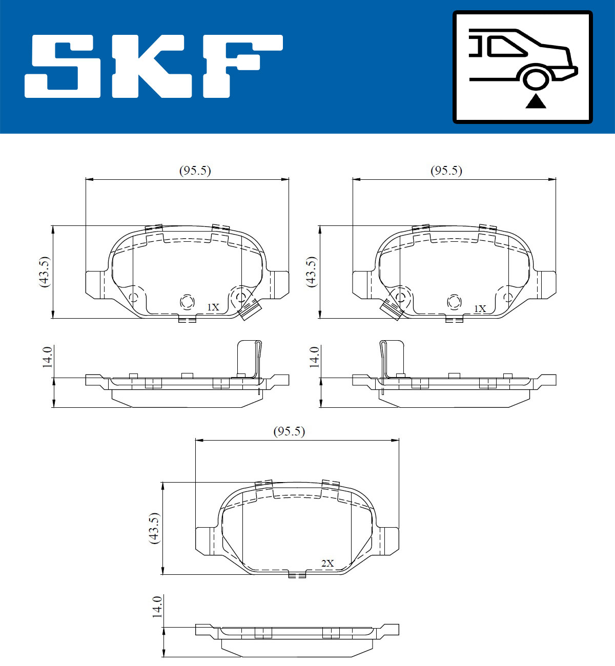 SKF Remblokset VKBP 90808 A