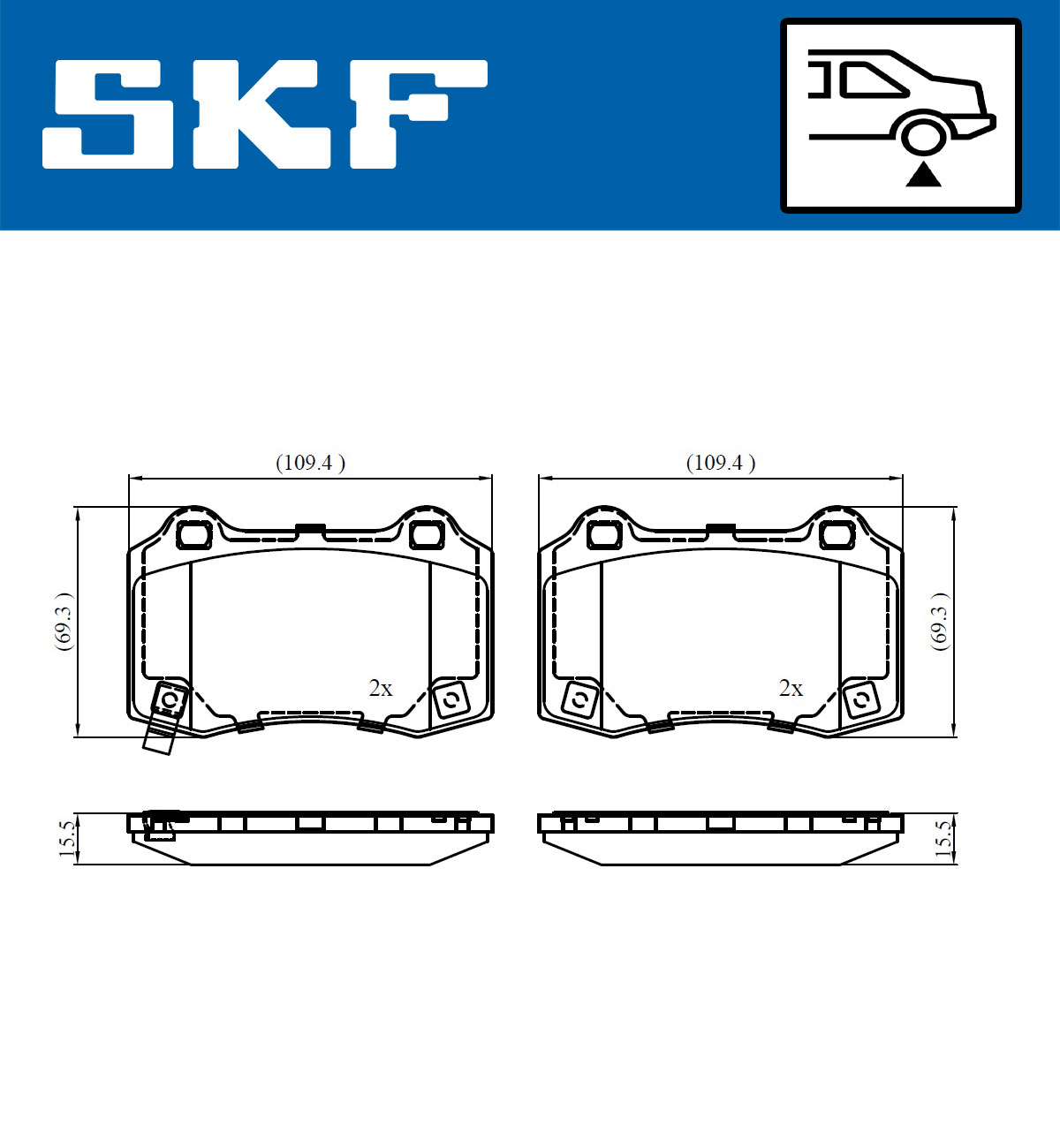 SKF Remblokset VKBP 90849 A