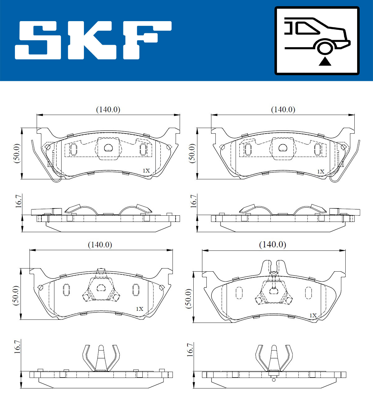 SKF Remblokset VKBP 91077 E