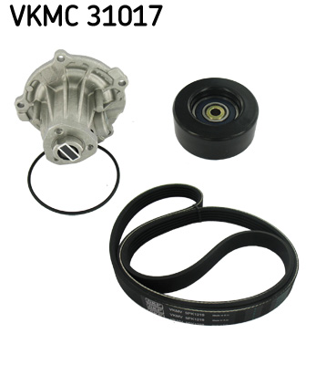 SKF Poly V-riemen kit inclusief waterpomp VKMC 31017