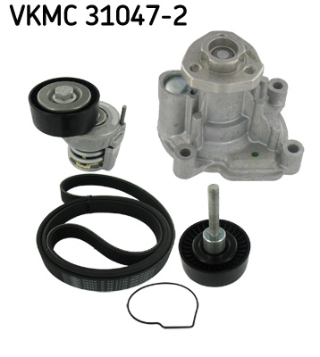 SKF Poly V-riemen kit inclusief waterpomp VKMC 31047-2